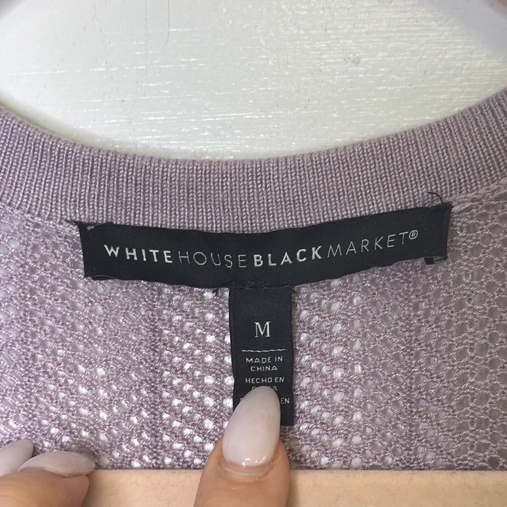 White House Black Market Purple Duster Cardigan Sweater - Picture 3 of 9